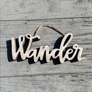 “Wander” sign